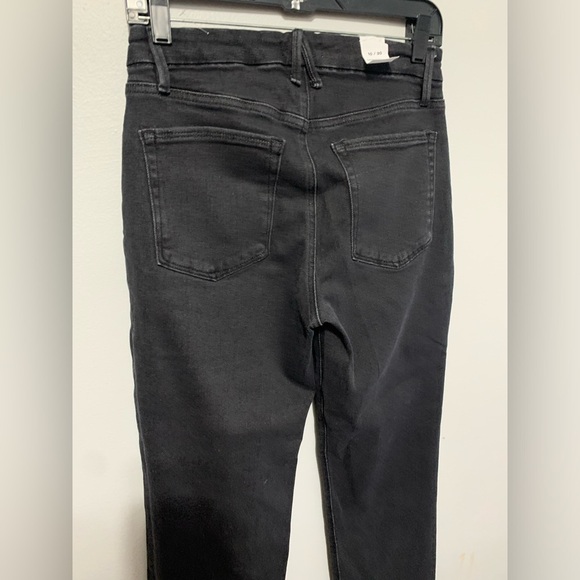 Good American Good Legs Black Straight Jeans Women's Stretch Denim Sz 10/30 - Picture 5 of 15